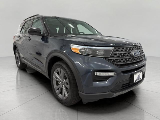 2024 Ford Explorer XLT in Blue — front three-quarter view