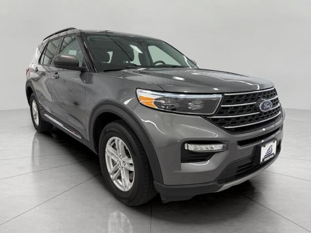 2024 Ford Explorer XLT in Gray — front three-quarter view