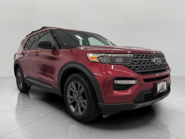 2024 Ford Explorer XLT in Red — front three-quarter view