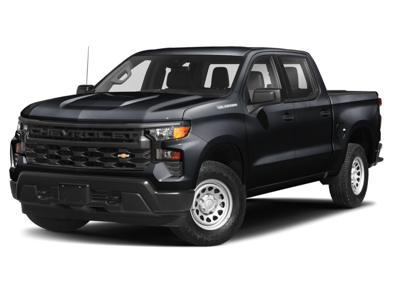 2024 Chevrolet Silverado 1500 LT (2FL) in Black — front three-quarter view