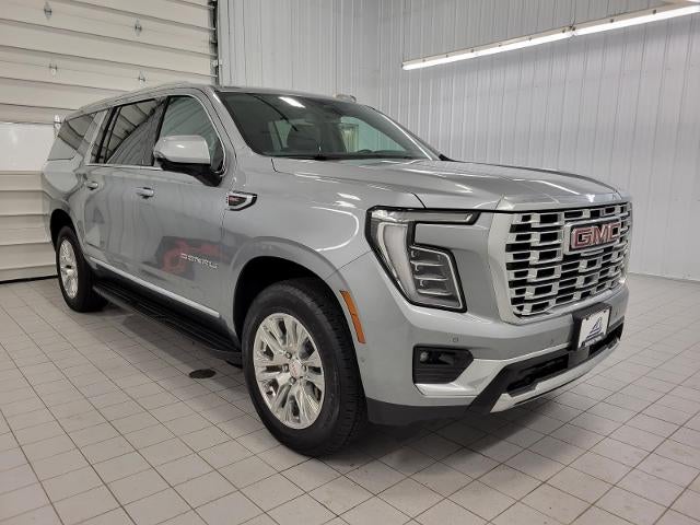 2025 GMC Yukon XL Denali in Sterling Metallic — front three-quarter view