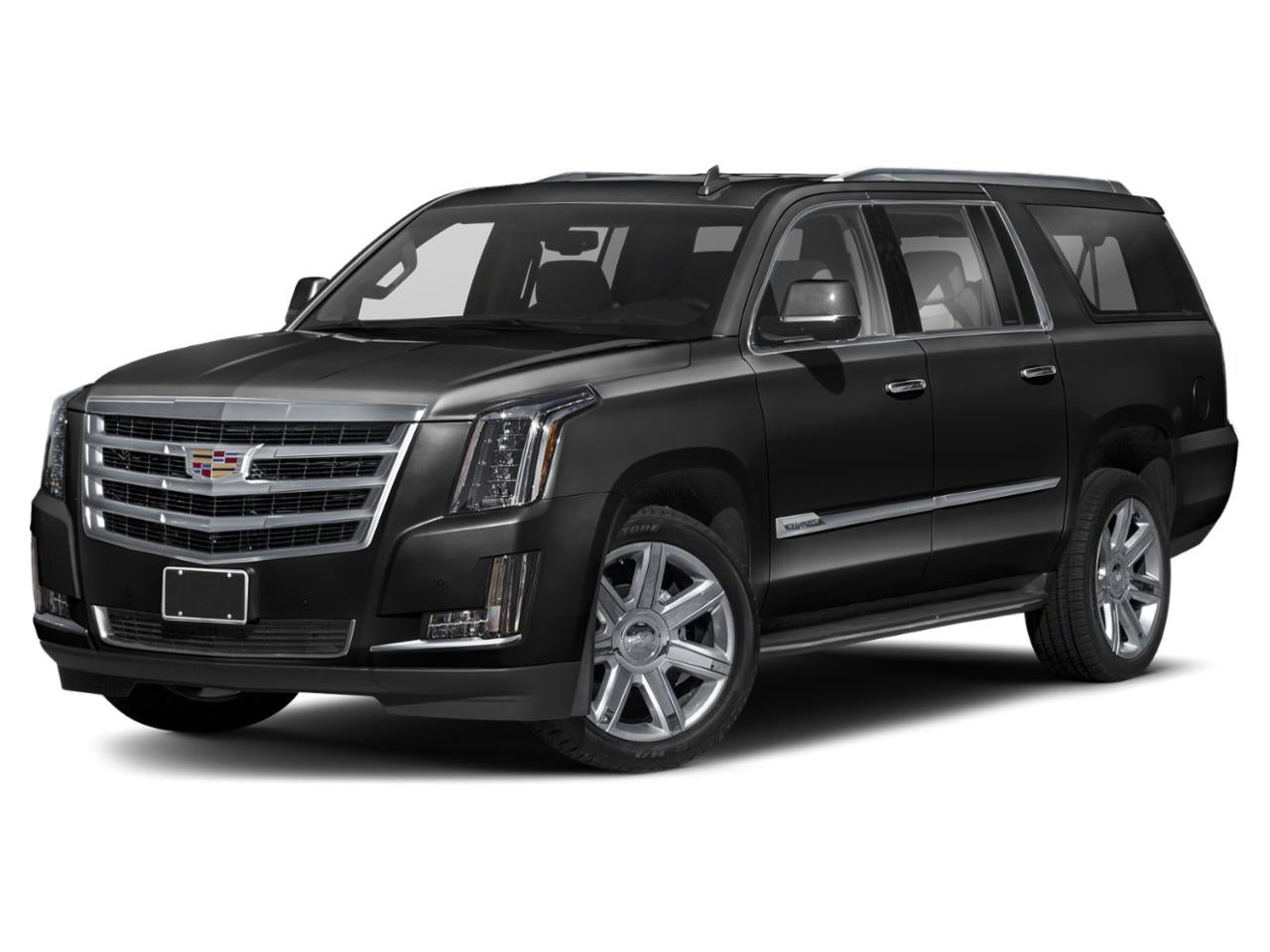 2019 Cadillac Escalade ESV Platinum in Black Raven — front three-quarter view