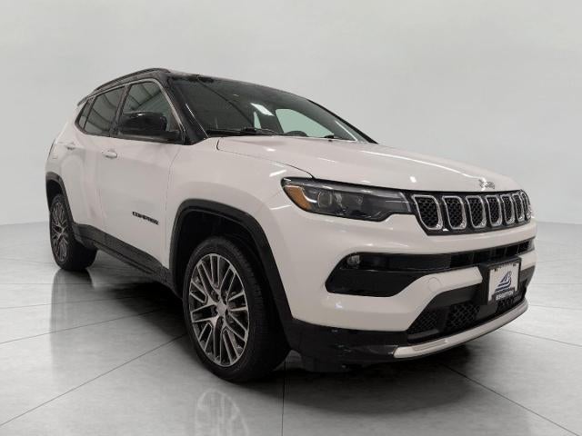 2023 Jeep Compass Limited 4x4 in White — front three-quarter view