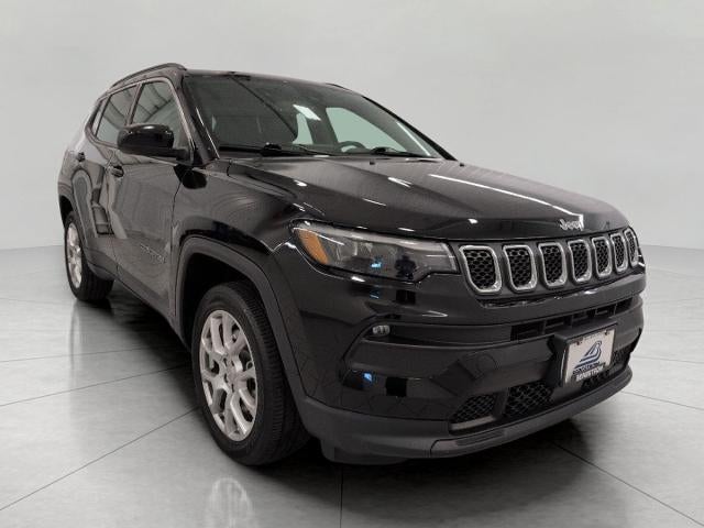 2023 Jeep Compass Latitude Lux FWD in Black — front three-quarter view
