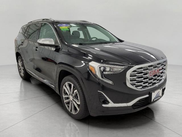 2019 GMC Terrain Denali in Ebony Twilight Metallic — front three-quarter view