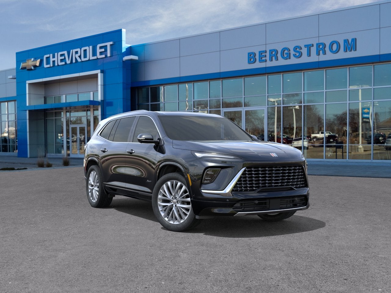 2026 Buick Enclave Avenir in Ebony Twilight Metallic — front three-quarter view