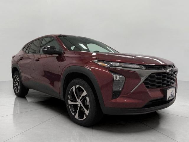 2025 Chevrolet Trax 1RS in Crimson Metallic — front three-quarter view